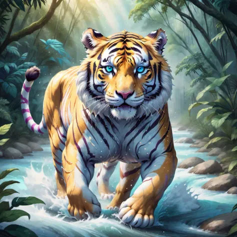 {"prompt": "A masculine Magic tiger crossed with a lion in the jungle charging in river towards the viewer . Soft vibrant Lens, Ultra High Definition, Detailed and Intricate, vivid colors, Beautiful Lighting, Clean & clear, Photo realistic, photo-realism", "negative_prompt": "(worst quality:1.6),(low quality:1.6),", "seed": 2609703891, "use_stable_diffusion_model": "darkblueaphroditeNSFWHentai_v20", "clip_skip": true, "use_controlnet_model": null, "use_vae_model": "", "sampler_name": "dpmpp_2m", "width": 1024, "height": 1024, "num_inference_steps": 30, "guidance_scale": 7.0, "use_lora_model": "ChalkDustStyleSDXL", "lora_alpha": 0.65, "use_embeddings_model": null, "tiling": null, "use_face_correction": "codeformer", "use_upscale": null}