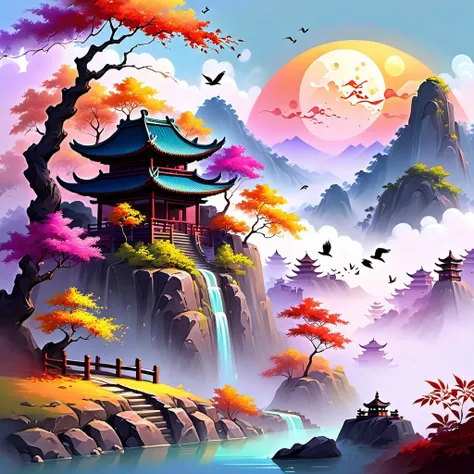{"prompt": "\"Mountain Landscape with Misty Aura, Traditional Asian Landscape, Rocky Terrain, Human Habitation, Vibrant Tree with Multicolored Leaves, Birds Flying in the Sky, Bright Sun or Moon as a Glow, Paint Drips at the Bottom for Dreamy Effect\", View: Front Art Inspirations: Traditional Asian Landscape Paintings, Artists on Art Station, Dribble, Art Styles: Asian Landscape, Traditional Painting Render Style: oil paint, Resolution: 8K, Detail: Highly Detailed, Lighting: Natural Light, Sun Glow, Color Type: Vivid Colors, Fantasy Vivid Colors", "negative_prompt": "", "seed": 3092874658, "use_stable_diffusion_model": "darkblueaphroditeNSFWHentai_v20", "clip_skip": true, "use_controlnet_model": null, "use_vae_model": "", "sampler_name": "euler", "width": 1024, "height": 1024, "num_inference_steps": 140, "guidance_scale": 14.0, "use_lora_model": null, "use_embeddings_model": null, "tiling": null, "use_face_correction": null, "use_upscale": null}