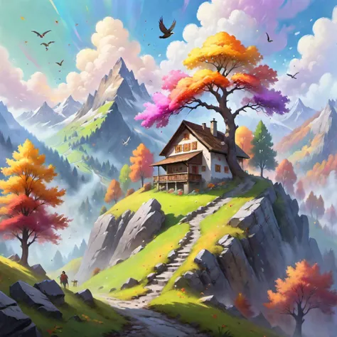 {"prompt": "\"Mountain Landscape with Misty Aura, Traditional Swiss Landscape, Rocky Terrain, Human Habitation, Vibrant Tree with Multicolored Leaves, Birds Flying in the Sky, Bright Sunny day, Paint Drips at the Bottom for Dreamy Effect\", View: Front Art Inspirations: Traditional Swiss Landscape Paintings, Artists on Art Station, Dribble, Art Styles: Swiss Landscape, Traditional Painting Render Style: oil paint, Resolution: 8K, Detail: Highly Detailed, Lighting: Natural Light, Sun Glow, Color Type: Vivid Colors, Fantasy Vivid Colors", "negative_prompt": "", "seed": 2658409994, "use_stable_diffusion_model": "darkblueaphroditeNSFWHentai_v20", "clip_skip": true, "use_controlnet_model": null, "use_vae_model": "", "sampler_name": "dpmpp_2m", "width": 1024, "height": 1024, "num_inference_steps": 30, "guidance_scale": 7.0, "use_lora_model": "ChalkDustStyleSDXL", "lora_alpha": 0.5, "use_embeddings_model": null, "tiling": null, "use_face_correction": null, "use_upscale": null}