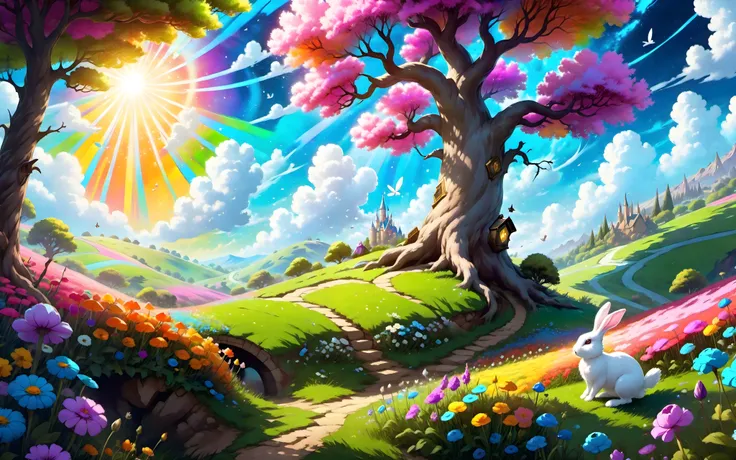 {"prompt": "Trees and flowers in a field, award wining digital art , inspired by Alice in Wonderland. Strong psychedelic theme, fantasy art, (((white rabbit and the rabbit hole))), meadows on hills, soft sunlight, (((epic and insane fantasy))), (((strange magical wonderful creatures))), flowing hills, morning sunlight, detailed trees in bloom, beautiful high resolution, rays of shimmering light, beautiful visuals, Detailed and Intricate, vivid colors, Beautiful Lighting, Clean & clear, Photo realistic, photo-realism\" UHD 8K, Soft vibrant Lens", "negative_prompt": "bad quality, bad anatomy, worst quality, low quality, low resolution, extra fingers, blur, blurry, ugly, wrong proportions, watermark, image artifacts, low-res, ugly, JPEG artifacts, deformed, noisy image", "seed": 2093267467, "use_stable_diffusion_model": "darkblueaphroditeNSFWHentai_v20", "clip_skip": true, "use_controlnet_model": null, "use_vae_model": "", "sampler_name": "dpmpp_2m", "width": 2048, "height": 1280, "num_inference_steps": 120, "guidance_scale": 12.0, "prompt_strength": 0.35, "use_lora_model": "ChalkDustStyleSDXL", "lora_alpha": 0.75, "use_embeddings_model": null, "tiling": null, "use_face_correction": null, "use_upscale": null};