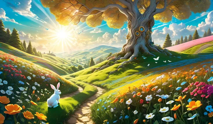 {"prompt": "Trees and flowers in a field, award wining digital art , inspired by Alice in Wonderland. Strong psychedelic theme, fantasy art, (((white rabbit and the rabbit hole))), meadows on hills, soft sunlight, epic and insane fantasy, strange magical wonderful creatures, flowing hills, morning sunlight, detailed trees in bloom, beautiful high resolution, rays of shimmering light, beautiful visuals, Detailed and Intricate, vivid colors, Beautiful Lighting, Clean & clear, Photo realistic, photo-realism\" UHD 8K, Soft vibrant Lens", "negative_prompt": "bad quality, bad anatomy, worst quality, low quality, low resolution, extra fingers, blur, blurry, ugly, wrong proportions, watermark, image artifacts, low-res, ugly, JPEG artifacts, deformed, noisy image", "seed": 1299639096, "use_stable_diffusion_model": "darkblueaphroditeNSFWHentai_v20", "clip_skip": true, "use_controlnet_model": null, "use_vae_model": "", "sampler_name": "euler", "width": 1536, "height": 896, "num_inference_steps": 60, "guidance_scale": 14.0, "use_lora_model": null, "use_embeddings_model": null, "tiling": null, "use_face_correction": null, "use_upscale": null}