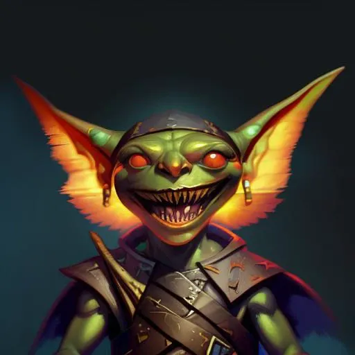 Close-up Portrait of Egyptian Pathfinder_Goblin, Fairy Academia Volumetric lighting, concept art, brush stroke style, artstation, trending, highly detailed, art by greg rutkowski