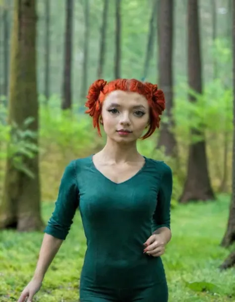 colargol portrait photo of the beautiful woman posing in the forest, high quality, very sharp, professional photography <lora:hjcolargol_v11xl:0.9>
