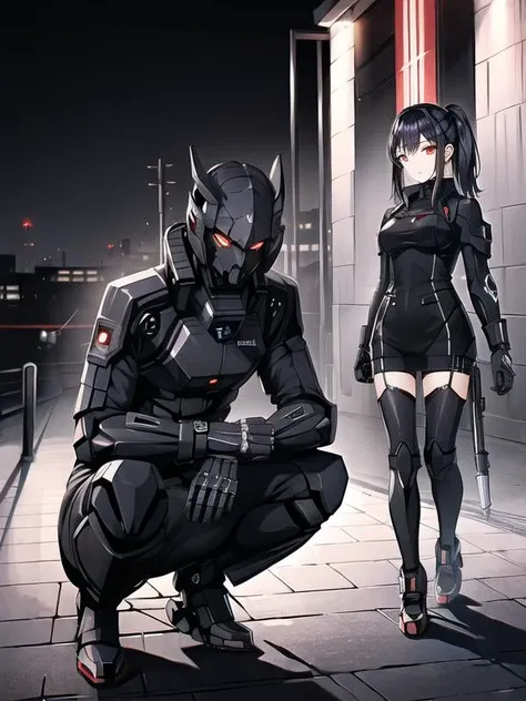 (masterpiece:1.6), (best quality:1.6), (highly detailed:1.2), (super photorealistic:1.2), perfect lighting, (perfect anatomy:1.2), sharp focus,
Cyborg walking in the night sky, black metal skeleton, prominent electronic components, red eyes illuminating like torches in the darkness,
Silent, voiceless, seemingly silently adapting to this bodiless mechanical body, walking rhythms with mechanical beats,
Composition: perspective, Style: cyber punk, mechanical, Action: walking, Description: mute, desolate, mechanical, Colors: black, red, metal,
Lighting: red dots spotlight, Frame: long figure close up, Details: electronic components, mechanical lock joints, Epoch: cyber punk future, Weather: night,
Aesthetics: mechanical, future, Mood: desolate, bleak, mechanical, Materials: black metal, electronic components, Weather: night, Mood: desolate, bleak, mechanical,
Surroundings: night sky, stars, vast starry void, Extra elements: night sky flight, mechanical walking under starlit.