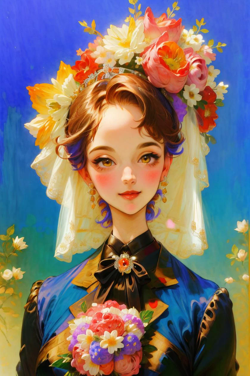 Wedding, wedding dress,((( one man and one woman))),((Elegant lady with a thin stature and a tall stature)), suit,flowers in background,Smile, happy, real flowers, flower background, roses, masterpiece, best quality, Delicate facial features, correct human body,