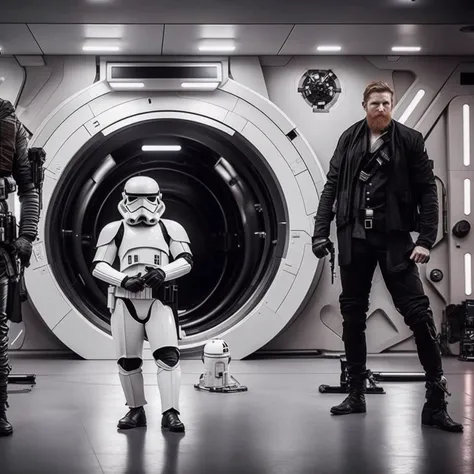 Star Wars, (KristoferHivJu:0.5) a photo of (BlackOpsLadies:1.2) backdrop (Airlock:1.4)