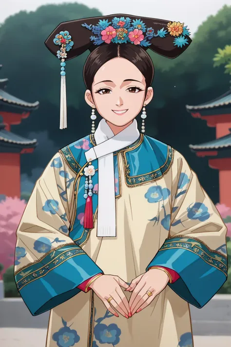 score_9, score_8_up, score_7_up, score_6_up, score_5_up, score_4_up, BREAK ,cowboy shot,1girl,solo,smile,souce_anime,anime_screencap,looking at viewer
qingchao, a woman in a traditional chinese dress poses for a picture , woman wearing a qingchao_dress, qingchao_haircut, qingchao_scarf
 <lora:edgQingChaoPonyv1:1>