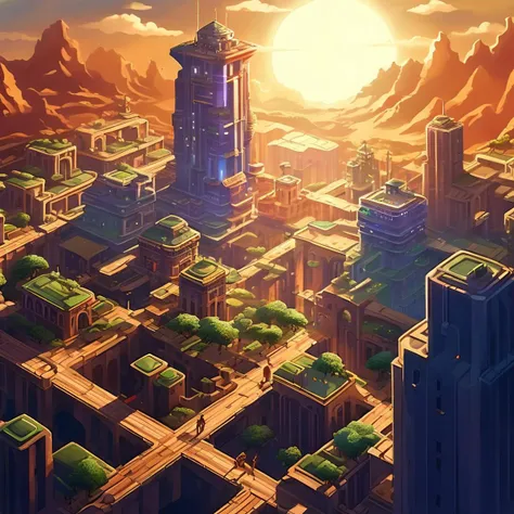 sky city scene,
nature light,Fantastic light and shadow,top down 2d game,2d game scene,<lora:2d_game_scence:0.8>,
