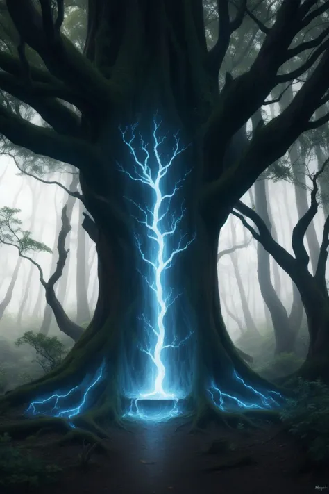 An aged sage with deeply etched, weather-beaten skin marked by mystic symbols, seated beneath an ancient tree within a mystical grove, the enigmatic markings hinting at forgotten wisdom. (((weather-beaten skin))) (((mystic symbols))) (((ancient tree))) (((mystical grove))).