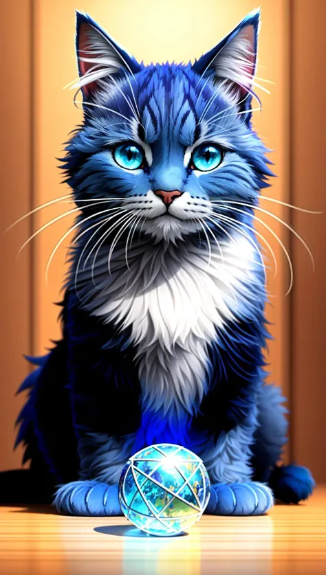 great art, Accent Lighting, Global Illumination, Global Screen Space Illumination, Tone Mapping, super detailed, ultra photorealistic, , intricate detail, 8K, highly render, highly coherent painting of cute anime gremlin AND a blue cat, cute, (adorable fluffy cats:1.1) anime cats with glasses, detailed insanely render realistic by (nixeu beeple:1.24), roset, conrad mucha, alphonse jodorowsky, roberto mohrbacher darwin's finn, and swichieffe ludwig artful, zubimir wheland, no humans,