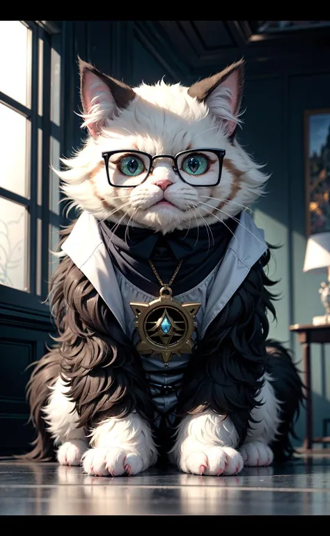 solo, gremlin | (cat), great art, Accent Lighting, Global Illumination, Global Screen Space Illumination, Ray Tracing Global Illuminati on, Lumen Reflections , Cell Shading, Tone Mapping, super detailed, ultra photorealistic, , intricate detail, 8K,, highly render, highly coherent painting of cute anime, (adorable fluffy cats:1.33) anime cats with glasses, detailed insanely render realistic k 4 lighting volume natural, colors danish harra nichols lepage by (nixeu beeple:1.24), roset, conrad mucha, alphonse jodorowsky, ale, roberto mohrbacher darwin's finn, and swichieffe ludwig artful, zubimir wheland, casey parker d