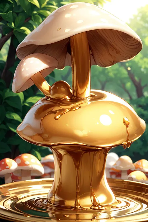<lora:Lqg:0.8> a mushroom in a sunny in LQDGOD style