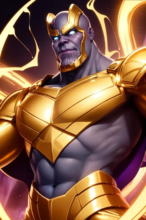 <lora:Lqg:0.8> thanos, upper body, in the style of LQDGOD, summoning energy