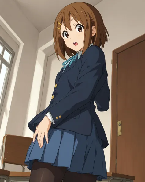 <lora:yui-hirasawa-s2-ponyxl-lora-nochekaiser:1> zPDXL2 zPDXLxxx <lora:coveringcrotch_Pony_v1:.6> from behind