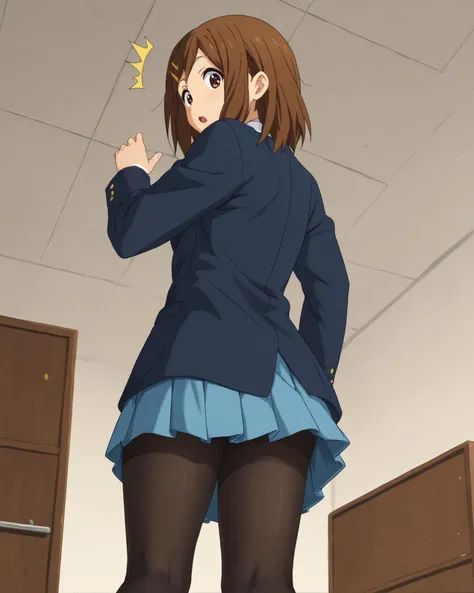 <lora:yui-hirasawa-s2-ponyxl-lora-nochekaiser:1> zPDXL2 zPDXLxxx <lora:coveringcrotch_Pony_v1:.6> from behind