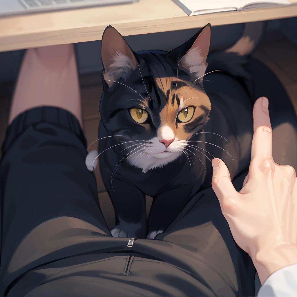 cat <lora:undtoral:1.2>, (animal:1.2),(no_humans:1.4), track pants,