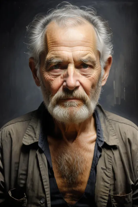 masterpiece,best quality,1old man,Gothic,posing,<lora:oilv1.0-000003:0.8>,color,<lora:åç:0.3>,<lora:shou-v50:1>,Oil painting,