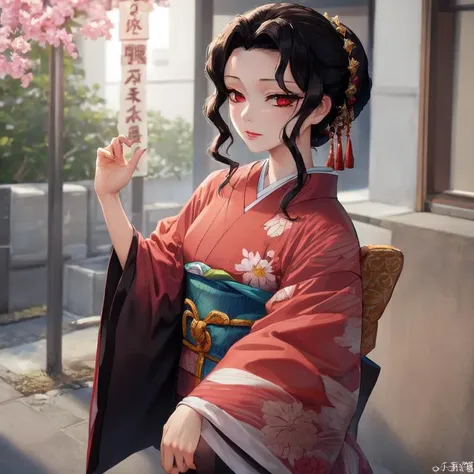 Kibutsuji Muzan japanese clothes, solo <lyco:kimetsu_no_yaiba_V9000-step00020000:1>