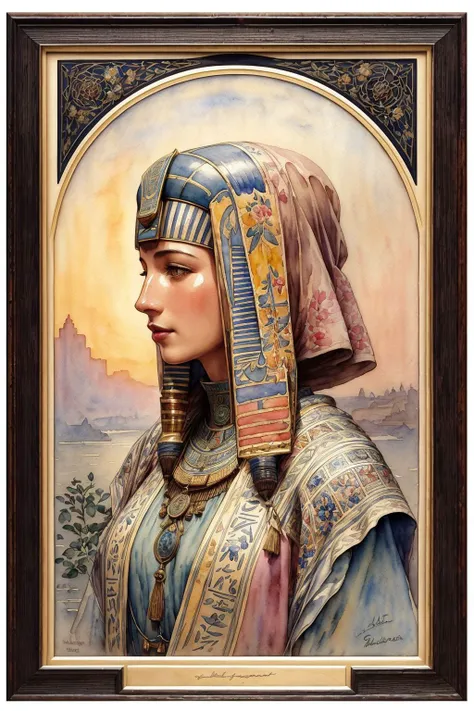 8K, highly detailed, stunning art, art by Walter Langley, (watercolor art:1.3) of a Bloomcore, behance, Soothing Misshapen Art Deco (pharao:1.2) , at Dusk, moody lighting, Floral motifs, most beautiful artwork in the world, expressive, vibrant, whimsical, intricate, perfect lighting, perfect shading, hdr, <lora:more_details:0.6>