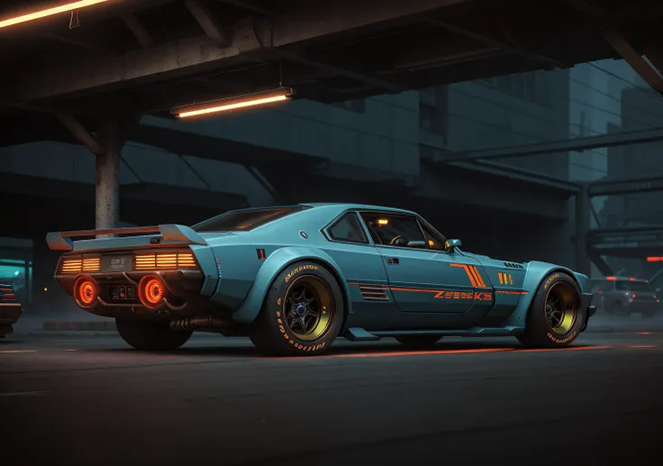 cyberpunk (((retro zeekars))) (with glowing rims), wide tires, at the parking lot, at night city, <lora:zeekars:0.65>, perfect lighting, perfect shading, subsurface scattering, volumetric lighting, (photorealistic:1.6)