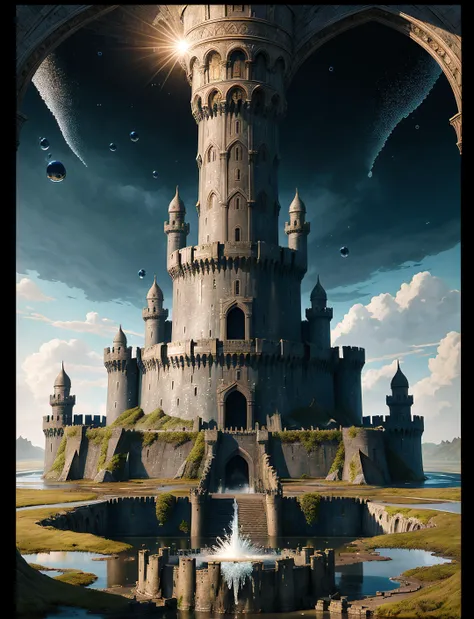 (PlanIt2:1.0), (Concept Art), ((Illustration)), fantasy art, schematics of A massive fortress made of black obsidian, (surrounded by a moat of liquid bubbling acid:1.3), location, archaeology journal, illustrated antique travel journal with description and notes, acrylic colourful watercolours and ink, anime key visuals, detailed mystical plate, volumetric light, good highlights, good shading, good composition, high quality, detailed, intricate, good architecture, good design, award winning, masterpiece, full page,