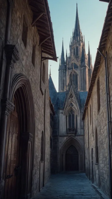 a profestional picutre of Gothic Castle: An imposing fortress with towering spires, gargoyles, and secret passages. wide angle, landscape , photorealism,unreal 5 daz, extremely detailed artgerm greg rutkowski greg,((ultrasharp)),((masterpiece)),((best quality)),((ultradetailed)),((intricated details)), extremaly detailed background, <lora:add_detail:0.7> ultra realistic,32k,RAW photo, 8k uhd,dslr,soft lighting,high quality,film grain, beautiful and aesthetic,extremely detailed, natural shadwos,