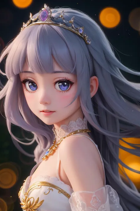 masterpiece,best quality,1girl,fantasy,close up,face,face only,tiara,princess,looking at viewer,from above,wind,action,bokeh,illumination