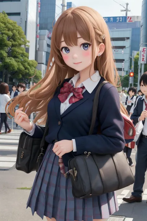 masterpiece,best quality,1girl,tokyo,school uniform,face