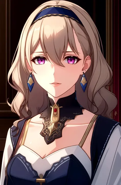 <lora:HonkaiSR-000005:0.8>,
short wavy hair, solo, red eyes, jewelry, upper body, 1girl, hair between eyes, black hairband, earrings, closed mouth, looking at viewer, ((alice margatroid)), blonde hair
(masterpiece, top quality, best quality, official art, beautiful and aesthetic:1.2), beautiful, attractive, handsome, ultra-detailed, intricate, illustration, cinematic lighting, extremely detailed, perfect face, volumetric lighting, bokeh, cinematic, amazing, (masterpiece:1.2, best quality), vivid colors,