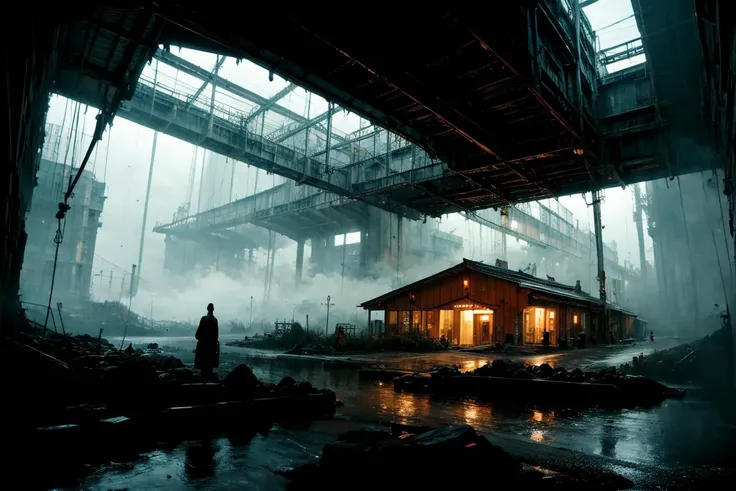 <lora:zwd_v2:0.65> zwd,
true-to-life visuals, artistically refined,captivating beauty, breathtaking aesthetics, dramatic contrasts, atmospheric depth,
1girl,
warehouse conversion, industrial, trendy,
Creativity,