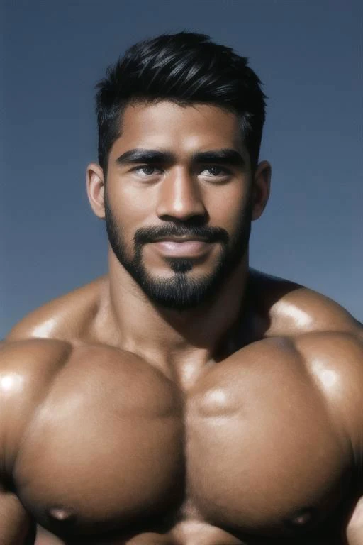 90s headshot, yearbook, 90s style, handsome guy, syanziro,lighting,muscular male,beard