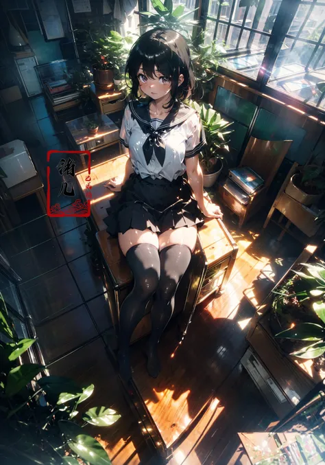 (masterpiece),(best quality), extremely delicate and beautiful, illustration,
1girl ,completely nude, ass, back, long hair, black hair, red highlights, messy hair,
dogeza , folded clothes, weapons, bra,boots, thighhighs, school bag, school uniform,
background is a classroom, students, crowd,
<lora:ConceptDogeza_v10:.91>