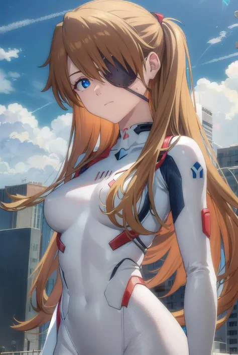 asukalangley, <lyco:asuka langley soryu rebuild-lyco-nochekaiser:1>,
asuka langley soryu, (souryuu asuka langley:1.2), long hair, bangs, blue eyes, brown hair,
BREAK (eyepatch:1.5), bodysuit, pilot suit, plugsuit, (white bodysuit:1.5), interface headset,
BREAK outdoors, city, sky, cloud, sun,
BREAK looking at viewer, (cowboy shot:1.5),
BREAK <lyco:GoodHands-beta2:1>, (masterpiece:1.2), best quality, high resolution, unity 8k wallpaper, (illustration:0.8), (beautiful detailed eyes:1.6), extremely detailed face, perfect lighting, extremely detailed CG, (perfect hands, perfect anatomy),