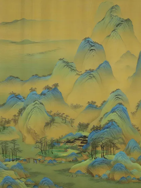 SongQiLi,<lora:qili-sdxl_v1-000010:0.8>a mountain landscape with a few trees and rocks in the foreground and fog in the background,with a few clouds in the sky,naturalism,mountains,a detailed matte painting,Arthur Quartley,Majestic peaks, swirling mist, lush vegetation, cascading waterfalls, ethereal clouds, harmonious blend of nature and culture.