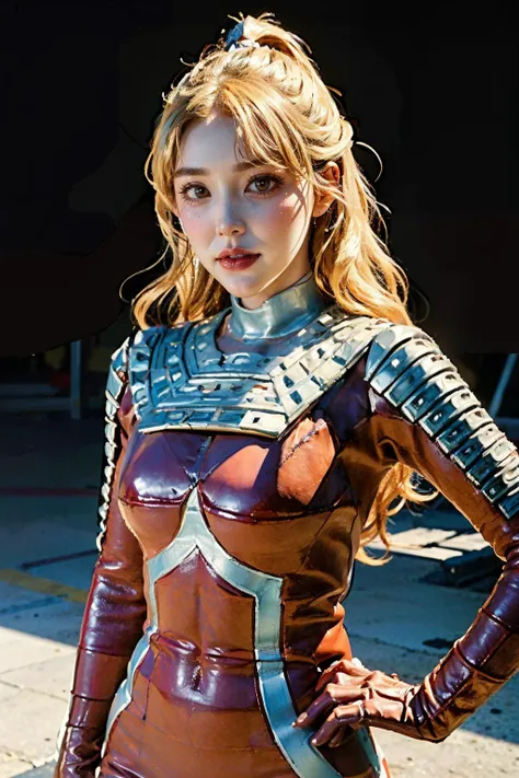 ((masterpiece), (best quality), ultra high res, highres, (raw photo:1.2), (photorealistic:1.4), Exceptional detail, dramatic lighting, highres, 8k, absurdres,
1girl, blonde hair, wavy hair, UltraSeven body girl face, outdoor, monster, epic battle,
ulzzang-6500:0.7, <lora:UltraSeven:0.75> , <lora:FilmG4:0.3> <lora:jcly_v1:0.45>