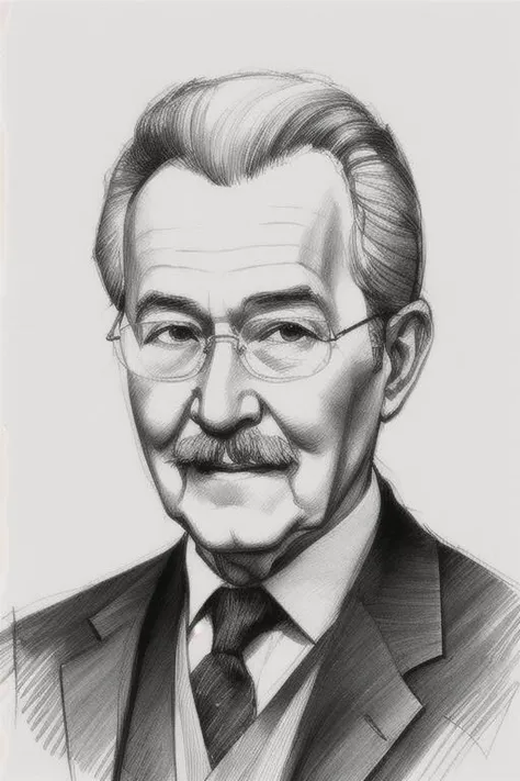 sketch artstyle, a grand father