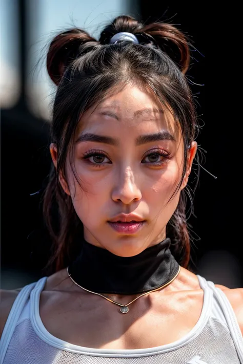 A stunning intricate full color portrait of up close songAr1, wearing a white and black yoga outfit, epic character composition, by ilya kuvshinov, alessio albi, nina masic, sharp focus, natural lighting, subsurface scattering, f2, 35mm <lora:add_detail:0.8>