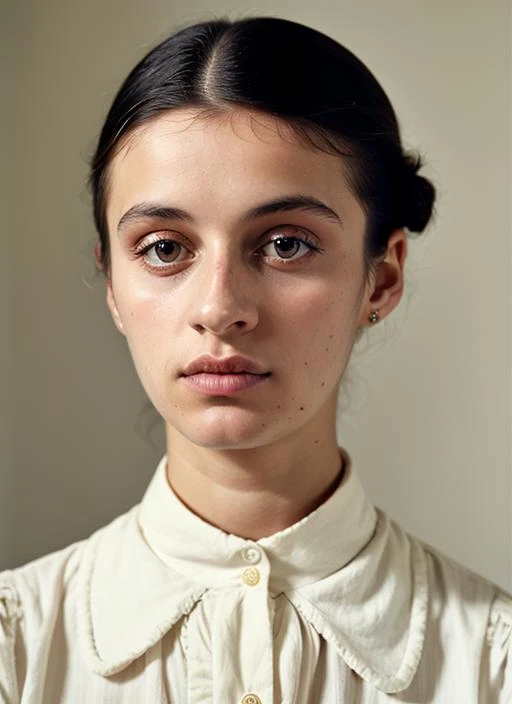 close up portrait of sks woman , by Flora Borsi, style by Flora Borsi, bold, bright colours, ((Flora Borsi)), by Gerda Taro, <lora:lora-small-anya-chalotra-v1:1>