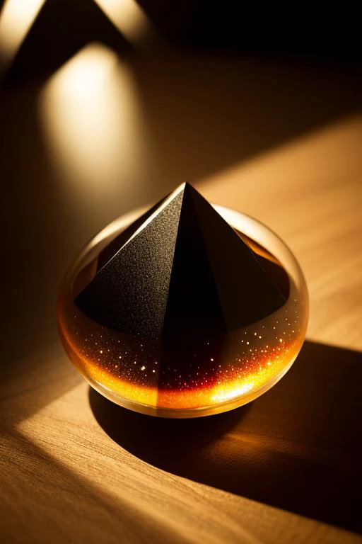 an concept art of alchemic element - Apache Tear: A black gemstone with translucent, tear-like appearance, often associated with emotional healing. The camera's angle frames the subject in a way that unveils its essence, unveiling secrets that lie within its form. Shadows and highlights create a harmonious symphony, revealing an extraordinary interplay of light and darkness, unveiling layers of depth that leave us captivated., on table, rim lights, digital art, focus on subject, duch angle, clsoe shot, closeup, focus on material and structure, masterpiece, ultrasharp, intricated details
