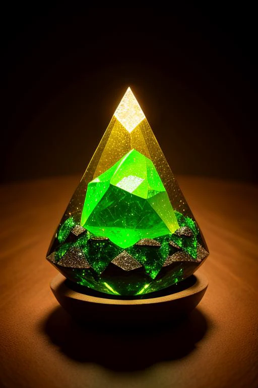 an concept art of alchemic element - Star Diopside: A black gemstone with a star-like effect, visible under a direct light source. The camera's angle frames the subject in a way that unveils its essence, unveiling secrets that lie within its form. Shadows and highlights create a harmonious symphony, revealing an extraordinary interplay of light and darkness, unveiling layers of depth that leave us captivated., on table, rim lights, digital art, focus on subject, duch angle, clsoe shot, closeup, focus on material and structure, masterpiece, ultrasharp, intricated details