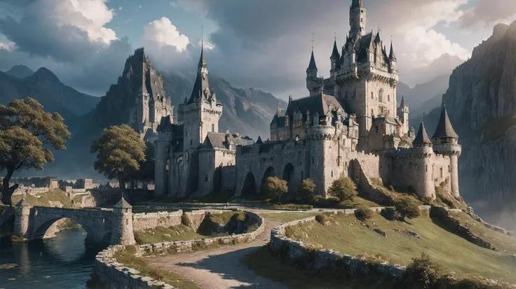 fantasy, wonderful, castle,, (masterpiece,High quality,best quality:1.4),sharp focus,(intricate, detailed:1.3),(Cinematic lighting),(detailed scenery, epic scenery),(official style, official art, official wallpaper,)