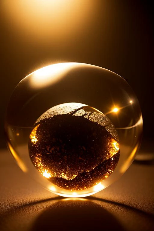 an concept art of alchemic element - Smoky Quartz: A translucent brown to black gemstone with a smoky appearance. In this enchanting scene, the camera floats gracefully just inches away from the subject, immersing us in a world of intricate details and captivating magic. The soft glow of a mystical light source casts a mesmerizing aura, gently caressing every curve and edge, illuminating the scene with an ethereal radiance., on table, rim lights, digital art, focus on subject, duch angle, clsoe shot, closeup, focus on material and structure, masterpiece, ultrasharp, intricated details