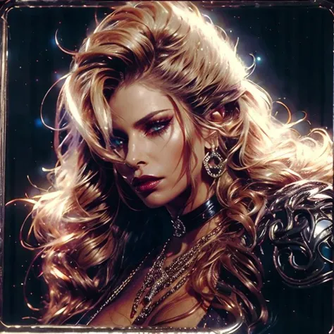 (masterpiece:1.2), (best quality,:1.2), 8k, ultra detailed, ((photorealistic)), professional light, cinematic lighting, fashion photography, ambient lighting, face lighting, Samantha, <lora:Samantha-10:1>, ((cowboy shot)), necklace, choker, earrings, dark makeup, dark lipstick, dynamic pose, long and messy wild hair, as barbarian warrior, <lora:hailoknightV2E12:1>, holding intricate sword, holding weapon, wearing leather and fur armor, <lora:fantasy00d-000015:0.66>, fantasy00d