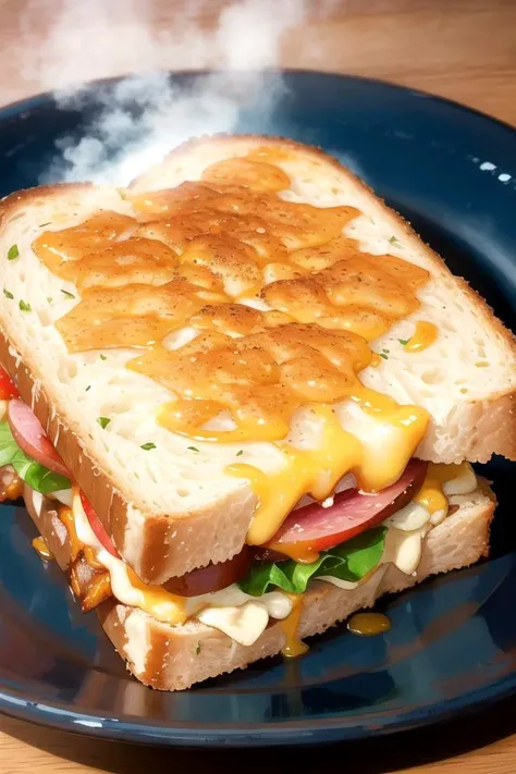 oh you want food photography? how about a delicious plate of a cheese melt sandwich, steaming and aesthetic