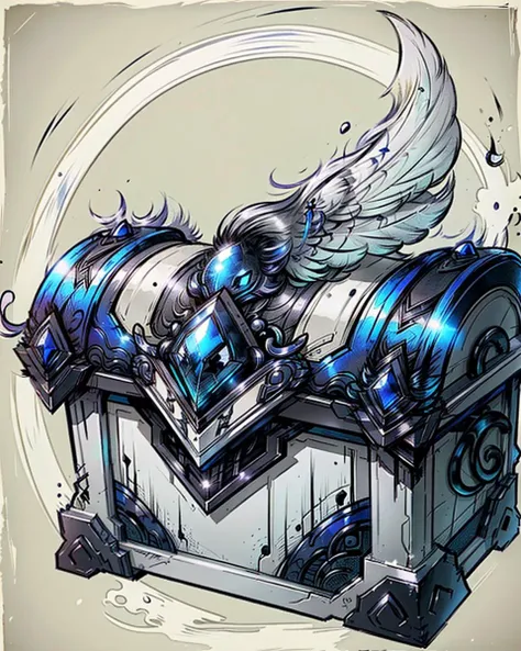 (tmasterpiece,top-quality,best qualityer,offcial art,Beautiful beauty:1.2),(8k,best qualityer,tmasterpiece:1.2),(((white backgrounid,)))
(item/Baoxiang), fanciful, treasure chests, A treasure box with wings,