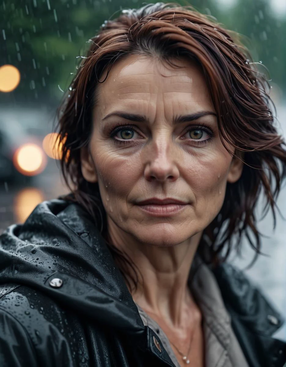 cinematic photo photo, realism, 4k detailed, reality
middle aged woman on a rainy day . 35mm photograph, film, bokeh, professional, 4k, highly detailed