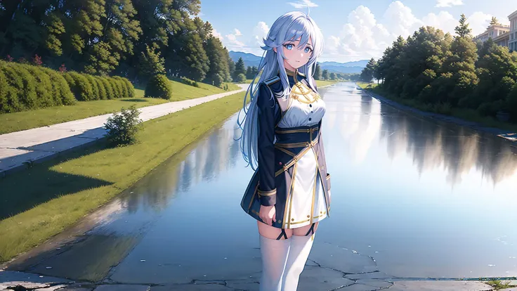 masterpiece,best quality,
1girl,Vladilena, standing,outdoors,dusk,Surface reflection,
<lora:VladilenaMilize_v1.1:0.9>
