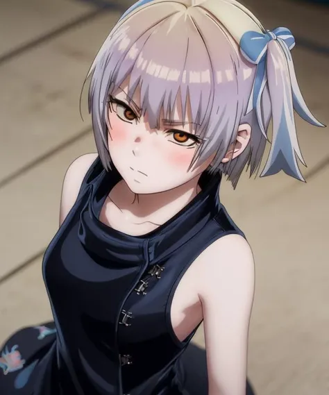 xat, best quality, cute, angry, illustration, anime official art, (detailed skin, masterpiece, absurdres, hd), blush, dutch angle, from above, medium full shot <lora:xat:1>