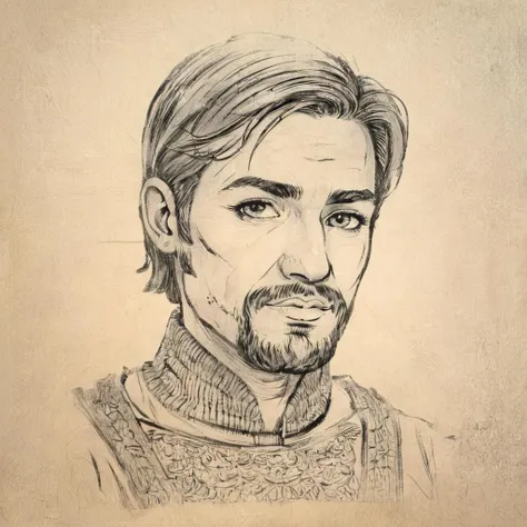 a drawing of a men <lora:Concept Art v1:1>