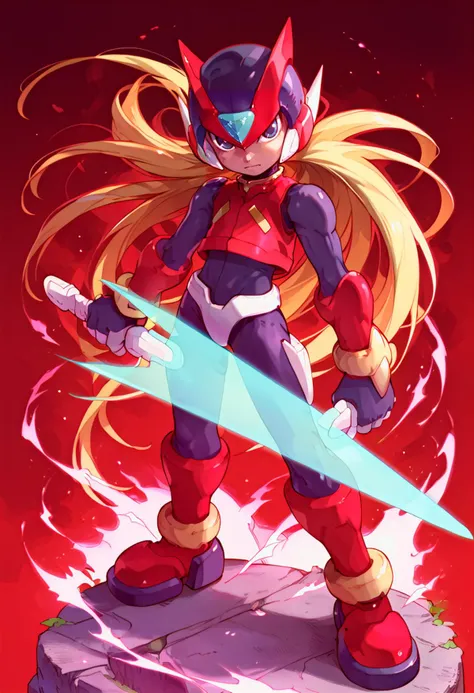 (score_9:0.9),score_8_up,score_7_up,anime style,rating_safe,1boy,holding weapon,looking at viewer,Zero (Rockman Zero),serious,<lora:Zero(Rockman Zero) ponyXL v1:0.8>,full body,holding sword,standing,energy sword,